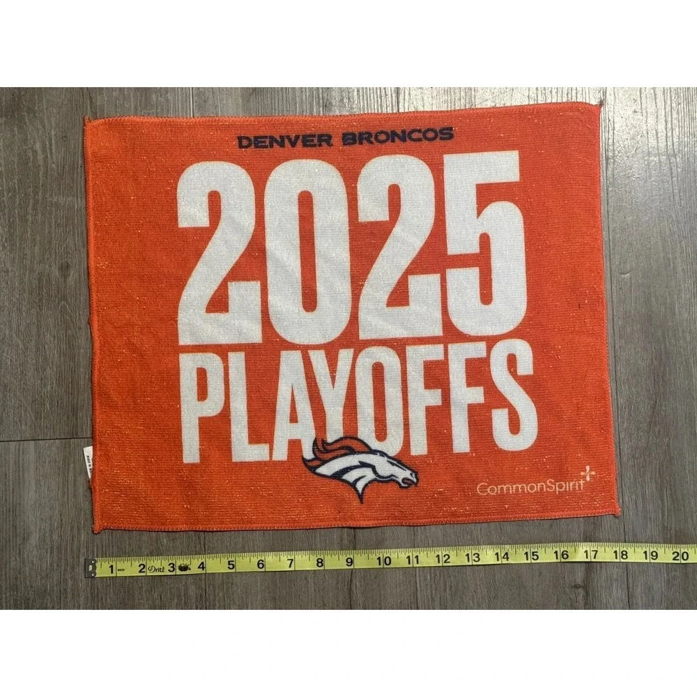 2025 Denver Broncos Playoffs Rally Towel Orange NFL Fan Towel Commons Spirit